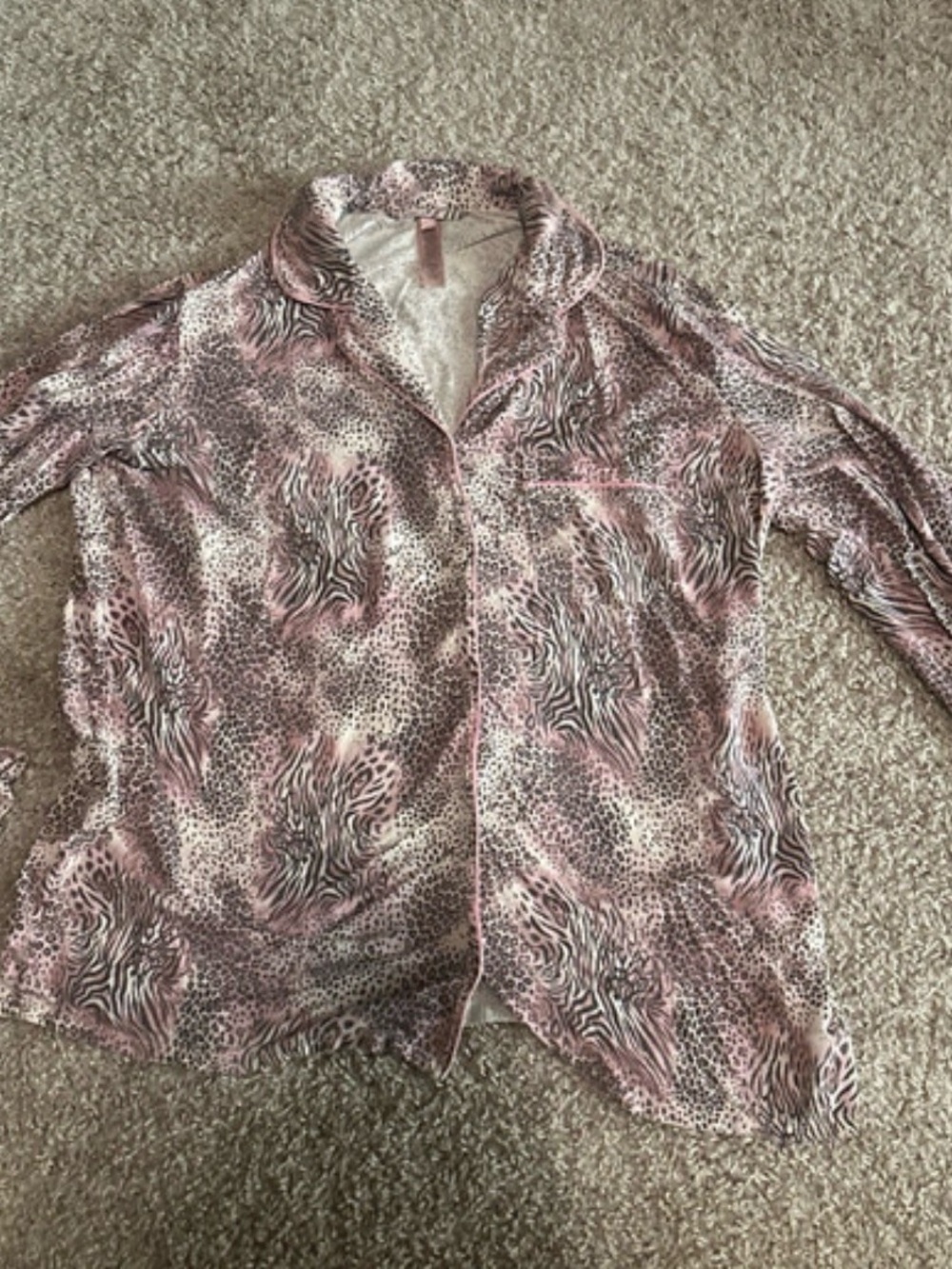 Skims Pink Animal-Print PJ Set